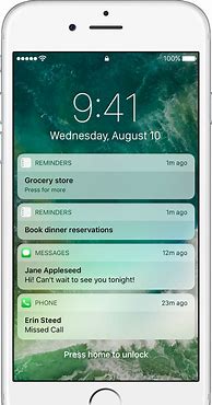 Image result for iPhone Lock Screen Notfication