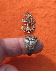 Image result for Stainless Steel Navy Rings