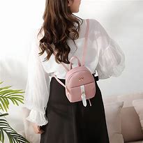 Image result for Cute Pink Leather Backpacks