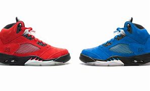 Image result for Air Jordan Retro 5 Red and Blue