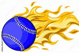 Image result for Softball On Fire Line Art