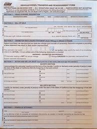 Image result for California DMV Form Reg 262