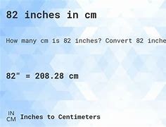 Image result for 82 Inches to Cm