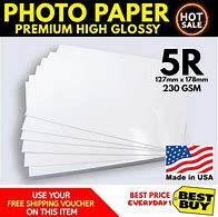 Image result for 5R Paper Size
