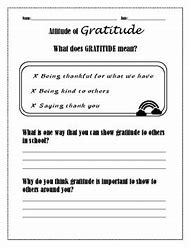 Image result for Christian Attitude of Gratitude Worksheet