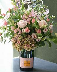 Image result for Champagne with Flowers On Bottle
