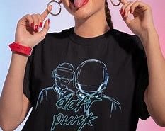 Image result for Girl Wearing Daft Punk Shirt