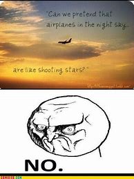 Image result for Airplanes in the Night Sky Like Shooting Star Meme