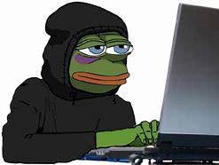Image result for Pepe Running Away From Computer Desk