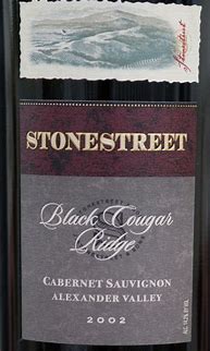 Image result for Stonestreet Cabernet Sauvignon Black Cougar Ridge