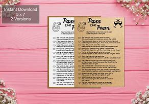 Image result for Bridal Shower Game Pass the Gift Poem