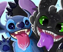 Image result for Adorable Stitch and Toothless