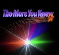 Image result for The More You Know Graphic