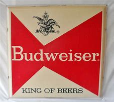 Image result for Vintage Budweiser Racing Sign