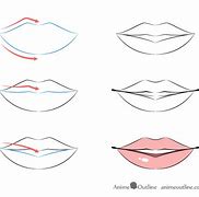 Image result for Anime Lips Step by Step