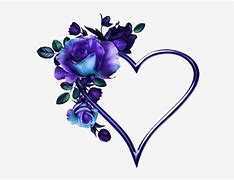 Image result for Hearts with Blue and Yellow Flowers