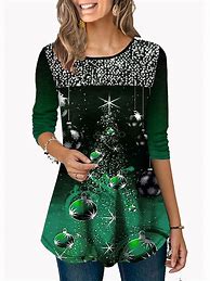 Image result for Women's Plus Size Christmas Tops
