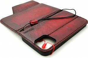 Image result for Red iPhone 15 Leather Case