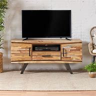 Image result for Natural Wood TV Stand