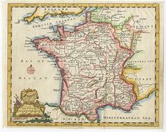 Image result for Vintage France Map