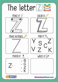 Image result for Alphabet Letter Z Worksheet