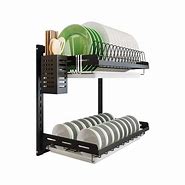 Image result for Wall Mounted Wood Dish Drying Rack