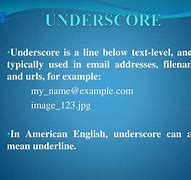 Image result for Underscore Example