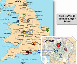 Image result for Premier League Locations Map