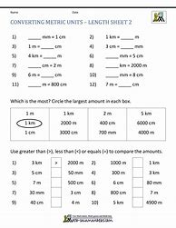 Image result for Measurement Units Worksheet