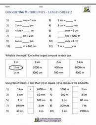 Image result for Metric Unit Conversion Worksheet Answers
