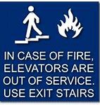 Image result for Elevator Fire Sign