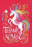 Image result for Unicorn Thank You Cards