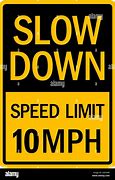 Image result for Slow Down 10 Mph Sign