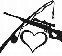 Image result for Gun and Fishing Pole Heart