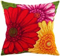 Image result for Floral Cross Stitch Pillowcases