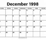 Image result for December 1998 Calender
