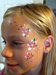 Image result for Girl Flowers Face Painting