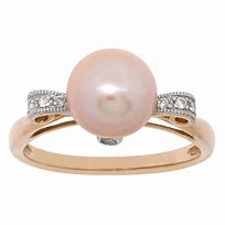 Image result for Pink Pearl Ring in Rose Gold