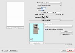 Image result for Canon Printer Department ID