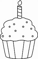Image result for Birthday Cupcake Black and White
