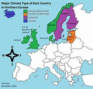Image result for northern europe climate map