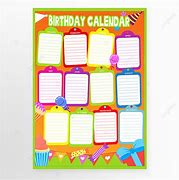 Image result for Artistic Birthday Hanging Calendar