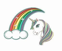 Image result for Rainbow Unicorn Embroidery Designs