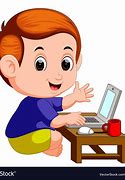 Image result for Boy with Laptop Cartoon