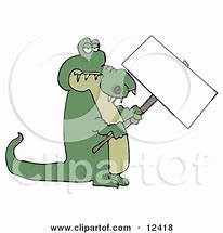 Image result for Alligator Holding Sign Clip Art