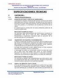 Image result for Ejemplo De Especificaciones Técnicas