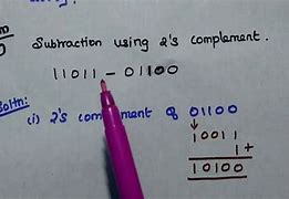 Image result for Subtract 21 From 35 Using 2s Complement