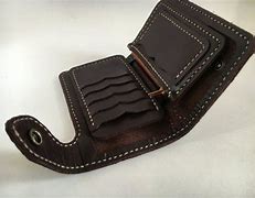 Image result for Brown Leather Chain Wallet