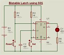 Image result for Bistable 555 Timer Circuit