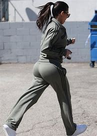 Image result for Kim Kardashian Green Adidas Tracksuit